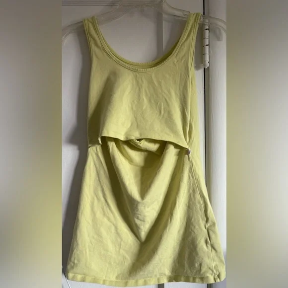 Boob Design Light Yellow Nursing Tank Top - Picture 1 of 5